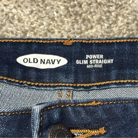 Old Navy Women's Dark Straight Leg Jeans - Picture 4 of 7